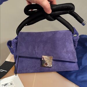 Behno Blue Suede Handbag *luxury boutique*